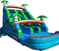 Double Xtreme slide with pool