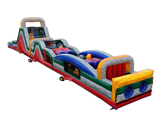 85 FT Dual Lane Extreme Obstacle Course Wet / Dry