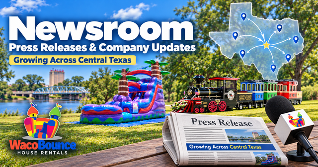 Waco Bounce House Rentals newsroom and press release graphic