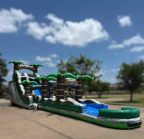 18ft Rocky Island Water Slide w/Slip N Slide