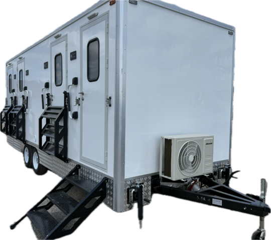 4 Private Station Luxury Bathroom Trailer 