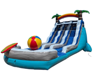 18ft Double Lane Beach Party Waterslide