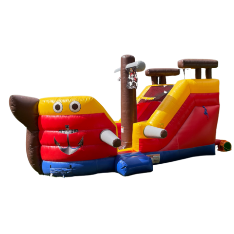 Rent a full size pirate ship for a pool party or a mobile pirate