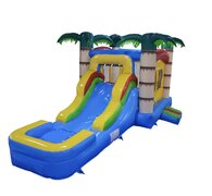 Tropical Rain Bounce House with Slide 