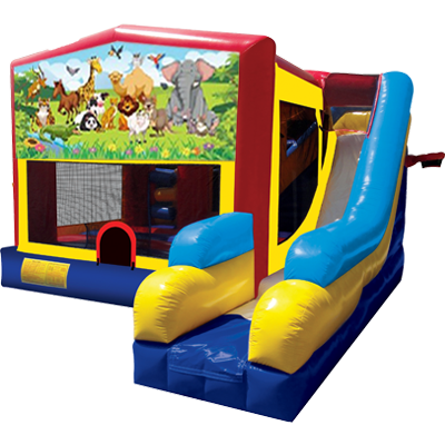 Zoo Animals Bounce House Combo 7n1