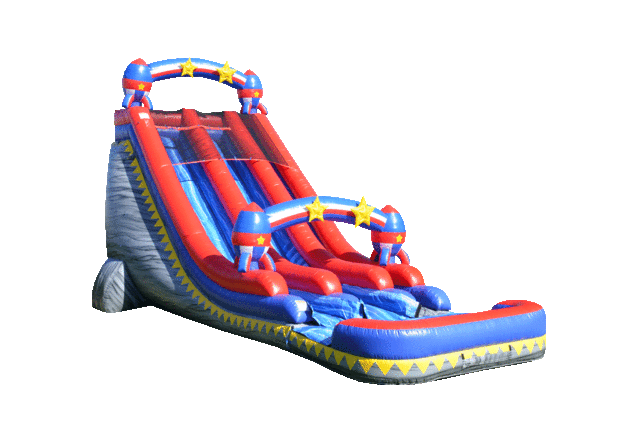 22ft. Dual Lane Backyard Rocket Water Slide 