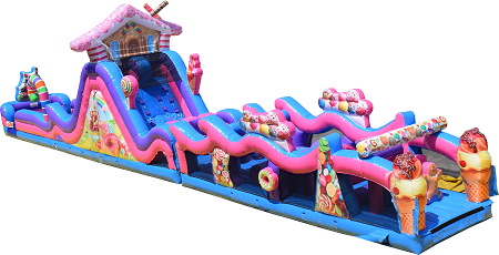 Candyland Obstacle Course 77ft. Long