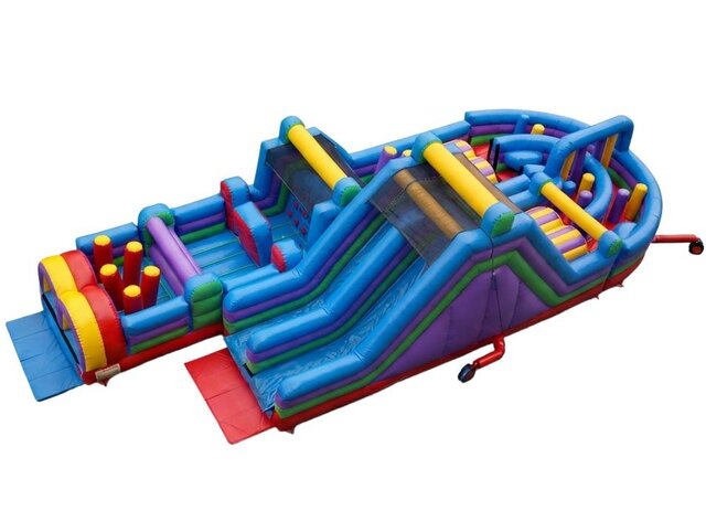 85ft. Long 180 U Turn Dual Lane Obstacle Course