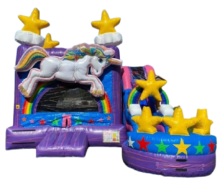 Unicorn Bounce House Slide Combo