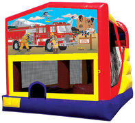 4n1 Firemen Bounce House Combo