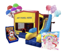 Big Red & Blue Bounce Slide Combo Party Package