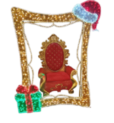Santa Chair + Christmas Frame