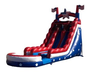 22ft. Stars and Stripes Backyard Size Dual Lane Water Slide