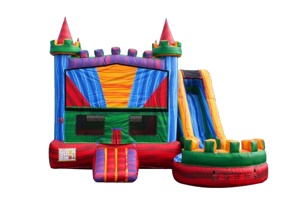 Colorful Castle Combo with Splash Pool