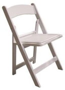 White Padded Folding Chairs