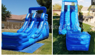 15 FT Marble Blue Slide 