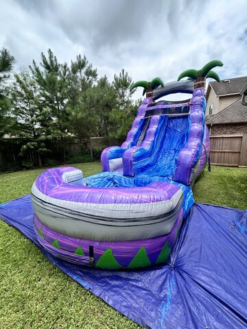 15ft Purple Paradise Slide w/ Pool