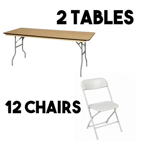 2 Tables & 12 Chairs