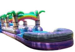 Purple Palm Slip & Slide w/ Pool