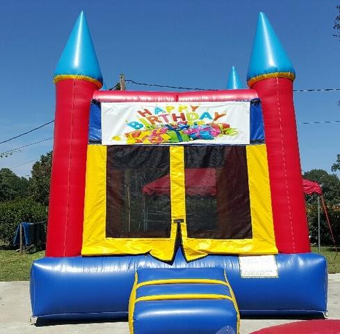 Bouncy with 2 tables, 20 chairs and Concession(popcorn, snow cone or cotton candy)
