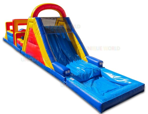 OC013 Obstacle Course with Slide and Pool