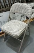 C008 Folding Chairs Brown (fabric padded seat & back)