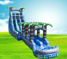 22ft Blue Crush Dual Lane Water Slide with Slip and Slide