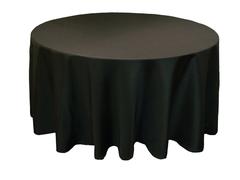 014 Black Round Tablecloth 108 inches