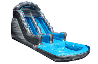 14ft Gray Marble Water Slide w /Pool