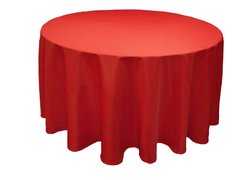 027 Tablecloth Round Red   108 in.
