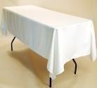 021 White Table Cloth, Rectangular 6' table or 102 inches
