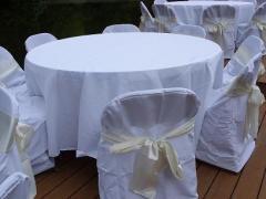 024 Tablecloth Round, White 120"
