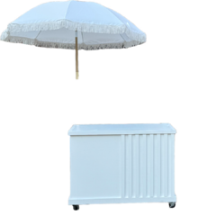 Bar Car with White Umbrella