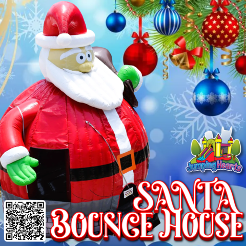 Santa Claus Bouncy House Rental Nashville TN | Jumping Hearts Party Rentals Nashville
