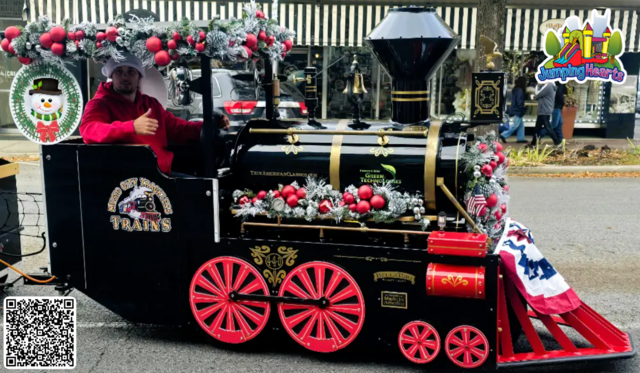 Nashville Christmas Trackless Train Rentals | Jumping Hearts Party Rentals Nashville