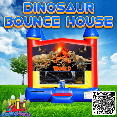 dinosaur bounce house rental Nashville TN / jumping hearts party rentals