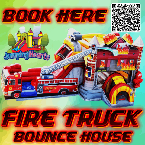 Nashville fire truck bounce house rental Jumping Hearts Party Rentals Nashville