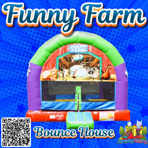 Funny Farm Bounce House Rental Nashville TN Jumping Hearts Party Rentals