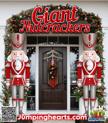 Giant Nutcrackers For rent Nashville | Jumping Hearts Party Rentals