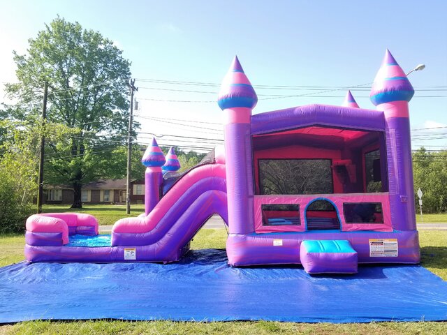 Pink and Purple Bounce House Rental Nashville | Jumping Hearts Party Rentals Nashville