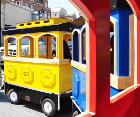 Nashville trackless train rentals Nashville Jumping Hearts Party rentals