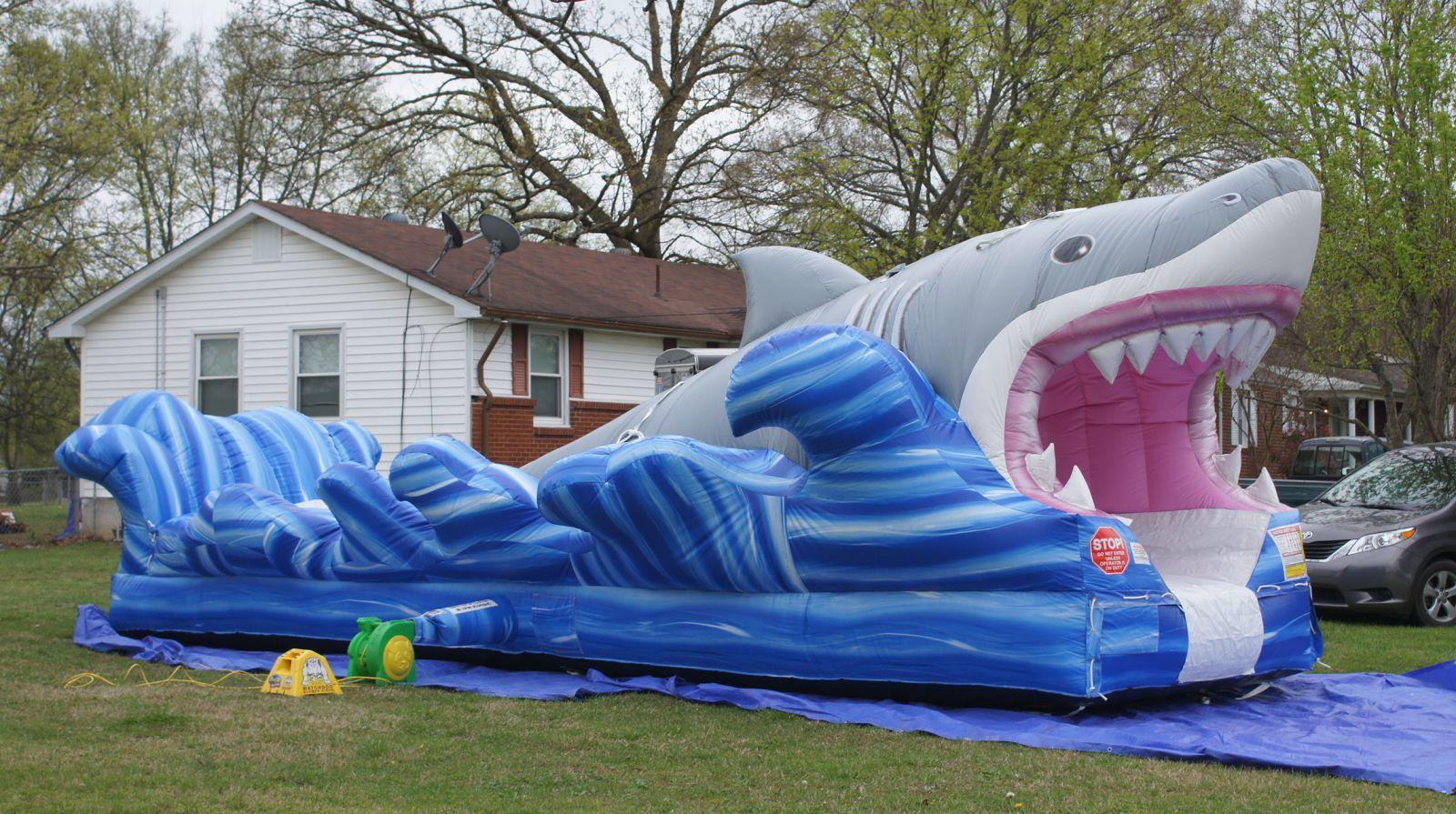 Shark Big Bite Slip And Slide Rentals Water Slide Rentals Nashville