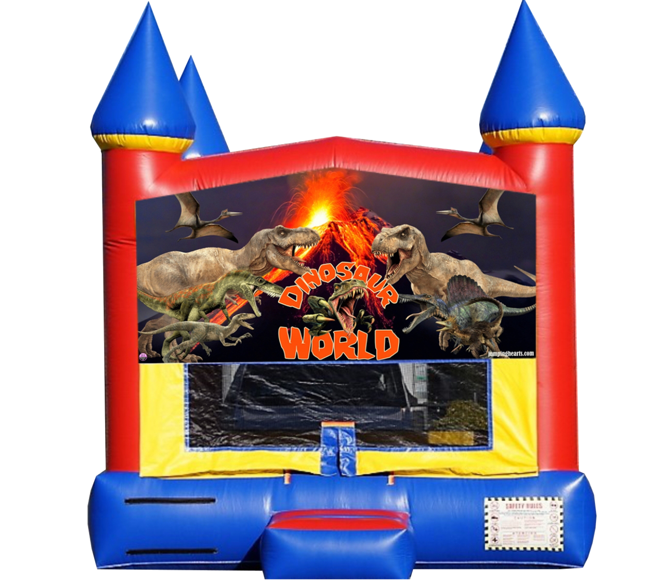 dinosaur bounce house rental Nashville TN / jumping hearts party rentals