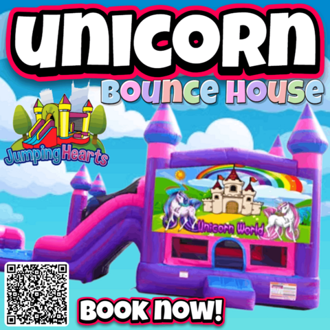Unicorn Combo Bounce House for rent Nashville TN Jumping Hearts Party Rentals