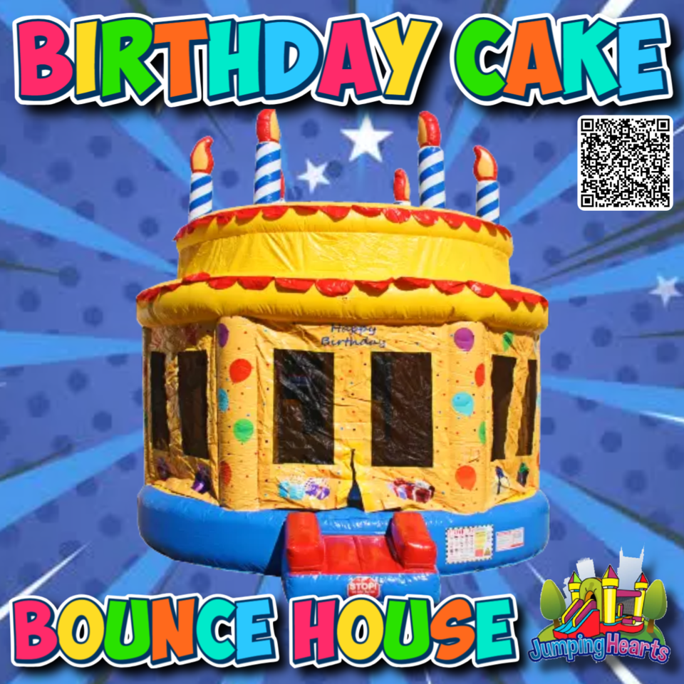 Birthday Cake Bounce house rental Nashville | Jumping Hearts Party Rentals Nashville