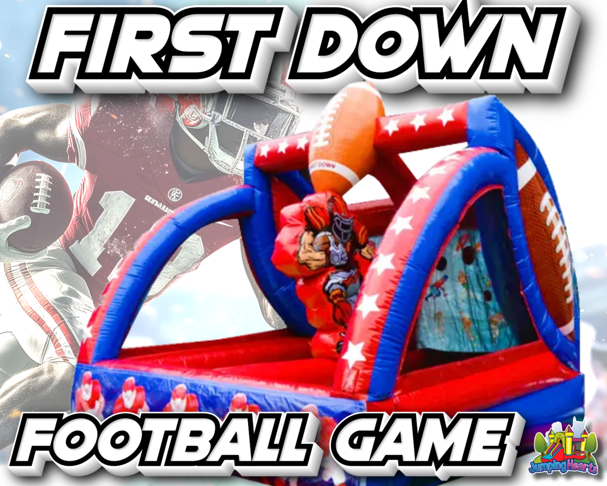 First Down Inflatable Football Game Rental Nashville | Jumping Hearts Party Rentals Nashville