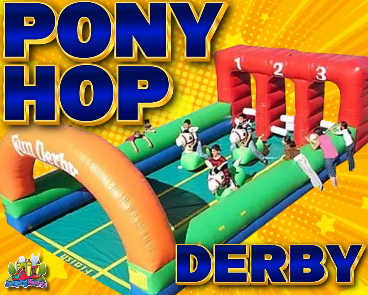 Pony Hop Inflatable game rental Nashville | Jumping Hearts Party Rentals Nashville