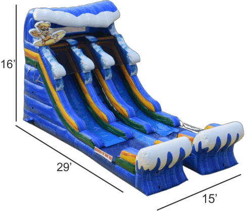 16ft Surf Time Double Lane Water Slide