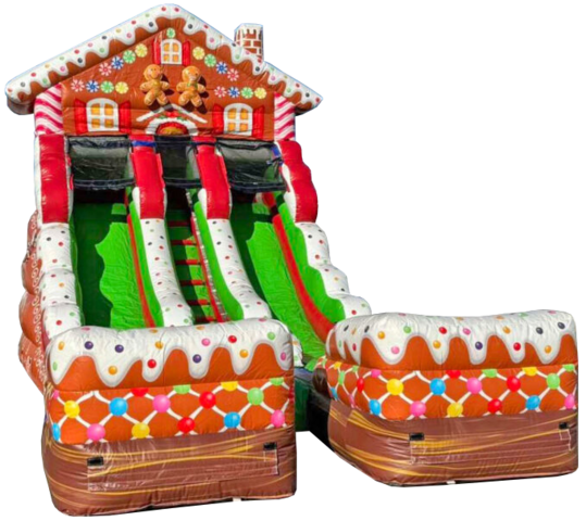 18ft Gingerbread Double Lane Slide