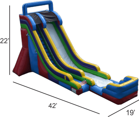 22ft Single Lane Inflatable Slide-DRY